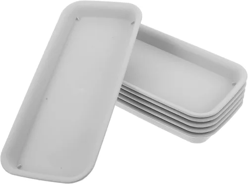 Miniatura 11 de Bandeja rectangular de plástico para plantas, bandeja de goteo para maceta, bandeja de goteo para alféizar de ventana, estante de ventana de 9.73 x