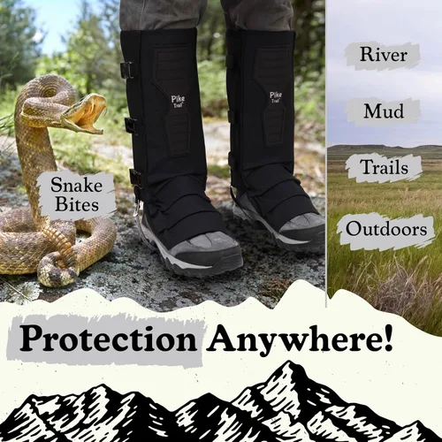 Miniatura 4 de Pike Trail Polainas de pierna de serpiente: protección de alto rendimiento para excursionistas y cazadores - Impermeable, protección contra
