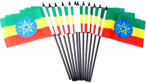 Miniatura 79 de World Flags Direct Banderas en miniatura de poliéster de Afganistán, paquete de 12, decoración de mesa de fiesta, desfiles, 4 x 6 pulgadas, verde