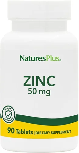 NaturesPlus Zinc - 50 mg, 90 tabletas - Apoya la salud inmunológica y el bienestar general - Forma de quelato de aminoácidos de alta potencia - Sin