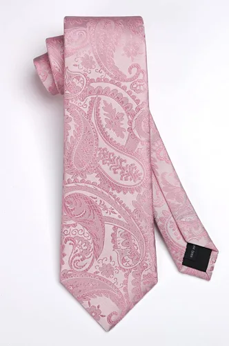 Miniatura 24 de HISDERN Corbatas para hombre, corbata de cachemira y bolsillo cuadrado tejido clásico floral para hombre, corbata de fiesta de boda