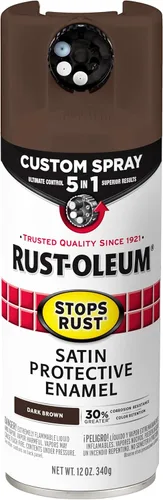 Miniatura 120 de Rust-Oleum 376855 - Pintura en aerosol antióxido personalizada 5 en 1, 12 onzas, color negro mate, (paquete de 1)