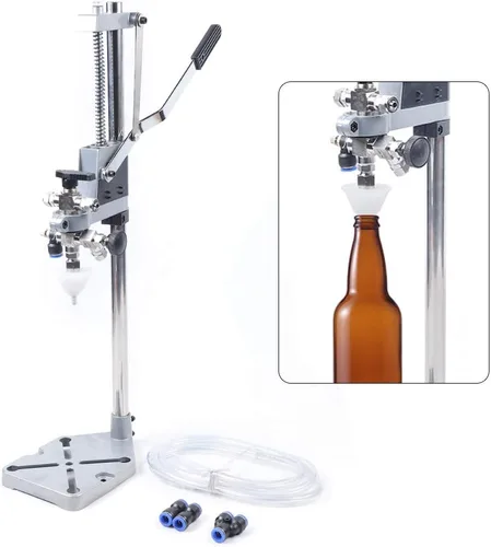 Miniatura 5 de Gdrasuya10 Llenadora de botellas de cerveza Máquina de llenado casera de acero inoxidable de grado alimenticio Dispositivo antiespumante Kit
