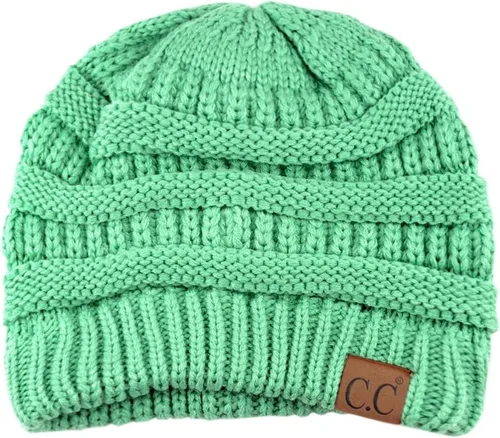 Miniatura 234 de C.C Trendy Warm Chunky Soft Stretch Cable Knit Beanie