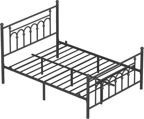 Miniatura 25 de VASAGLE Base de cama de metal tamaño individual de 14 pulgadas de alto, capacidad de peso de 550 libras, no necesita somier, con almacenamiento