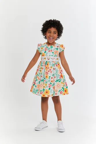 Miniatura 5 de Bonnie Jean Vestido de Pascua para niña, vestido fruncido floral de primavera para bebés y niñas pequeñas