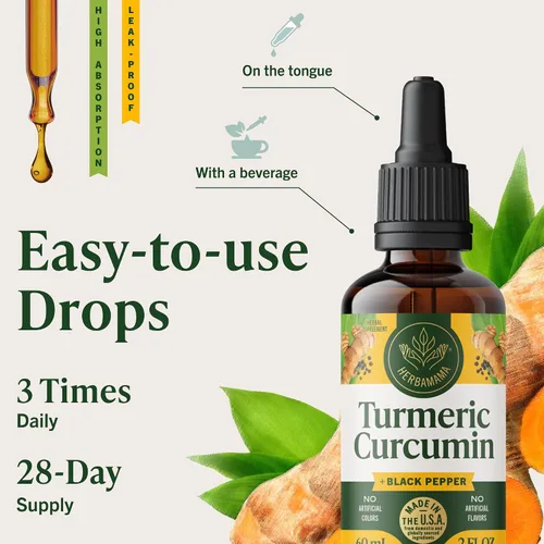 Miniatura 9 de HERBAMAMA Suplemento de curcumina de cúrcuma – Cúrcuma con pimienta negra – Vegano, sin OMG, sin alcohol y azúcar, suministro para 28 días