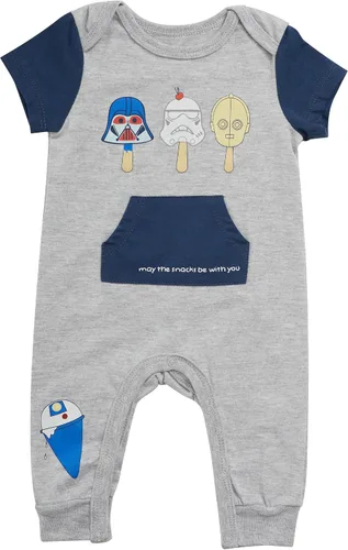 Miniatura 2 de STAR WARS Newborn Baby Boys Infants Snap Suit Rompers 2 Pack