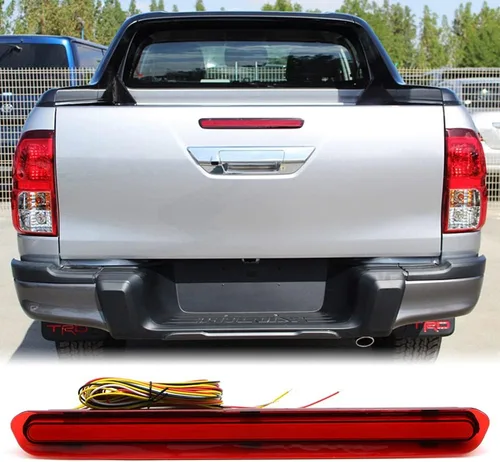 Dreamseek Lámpara de parada de puerta trasera LED de montaje alto central para Toyota Hilux Revo 2015-2022 Luz de reflector de freno tercera con