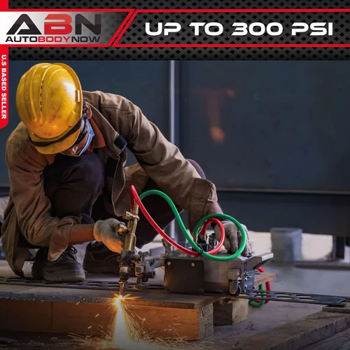 Miniatura 4 de ABN Manguera de oxiacetileno, 15 pies x 1/4 pulgadas - B Fitting Twin Cutting Torch Hose para soldadura