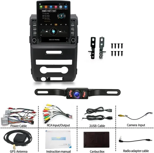 Miniatura 6 de Radio estéreo de coche para Ford F-150 F150 2009-2014, pantalla táctil vertical 9.7 para F150 Android estéreo con Apple Carplay Android Auto