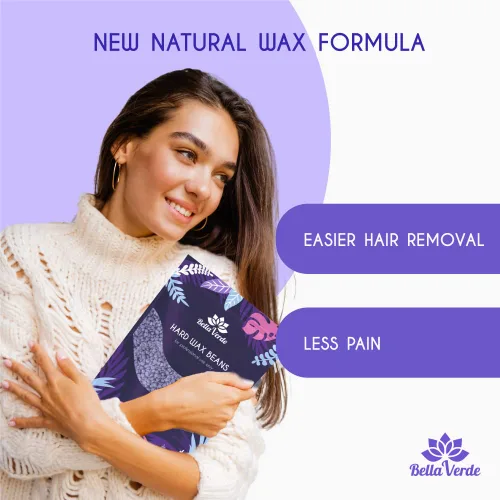 Miniatura 5 de Bella Verde Granos de cera – Perlas de cera dura para mujeres y hombres – Cera caliente para piernas brasileñas del cuerpo, cejas, labios y axilas