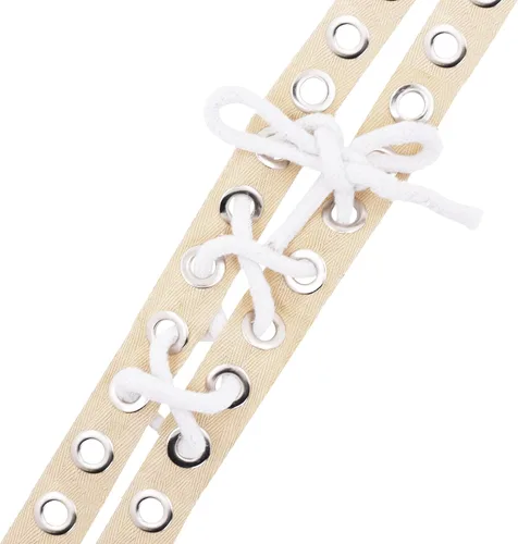 Miniatura 14 de Mandala Crafts Cinta de ojales negros para corsé de ropa, 3 yardas de 0.157 in, cinta de ojales de acero inoxidable dorado para costura, tiras