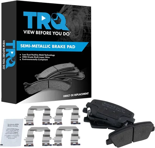 Miniatura 92 de TRQ Pastillas de freno delanteras semi metálicas compatibles con Ford Expedition 2018-2021 F-150 2018-2020 Lincoln Navigator 2018-2022