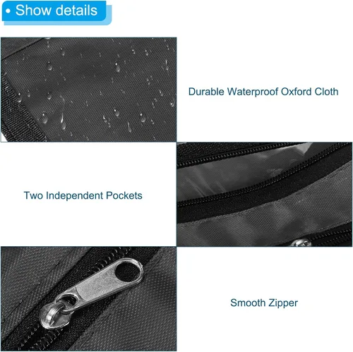 Miniatura 3 de PATIKIL Estuche expandible para lápices de 3 anillos, paquete de 6 unidades, tela Oxford de gran capacidad con cremallera, estuche para oficina