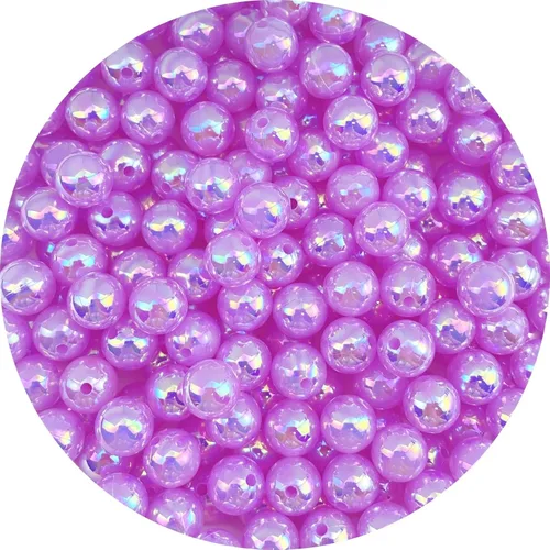 Miniatura 13 de Jmassyang 200 cuentas de perlas brillantes de 0.394 pulgadas (0.394 in), color AB, redondas, de plástico, acrílico, espaciador, manualidades