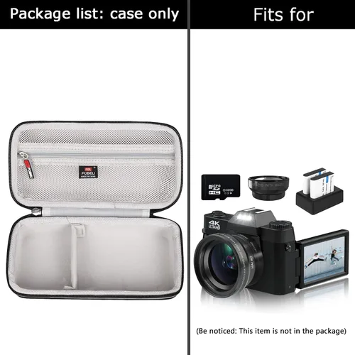Miniatura 7 de FBLFOBELI Funda para cámara digital 4K para cámara digital Femivo/VETEK/IWEUKJLO/VJIANGER/WIKICO/OIEXI/Duluvulu/TEBNGIHNM/zheozeig/Oiadek 4K