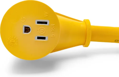 Miniatura 2 de Camco PowerGrip - Adaptador eléctrico de 12 pulgadas, extremo de bloqueo macho de 30 amperios a extremo estándar hembra de 15 amperios (55616)