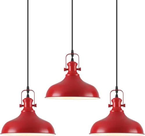 Miniatura 11 de Luces colgantes negras para isla de cocina, 11.41 pulgadas, lámpara colgante industrial vintage, luces de isla para cocina, comedor, dormitorio, 1
