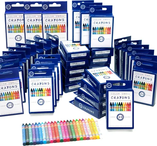 Miniatura 11 de Color Swell Paquete de 24 crayones – no tóxicos, ideales para niños, estudiantes, adultos y actividades en el aula