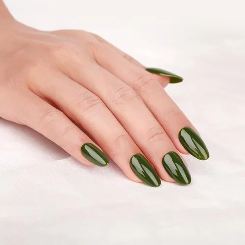 Miniatura 7 de Esmalte de uñas de gel, 1 unidad de 0.5 onzas líquidas de esmalte de gel de color verde aguacate para remojar arte de uñas, salón de manicura