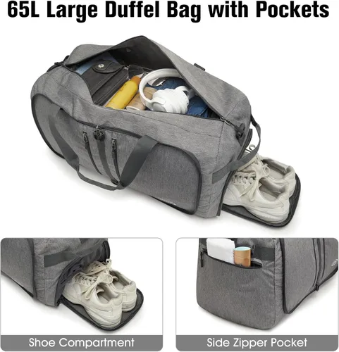 Miniatura 2 de G4Free, bolsa plegable, de lona, para viajar, liviana, de 22 pulgadas, para equipaje, deportes, gimnasio