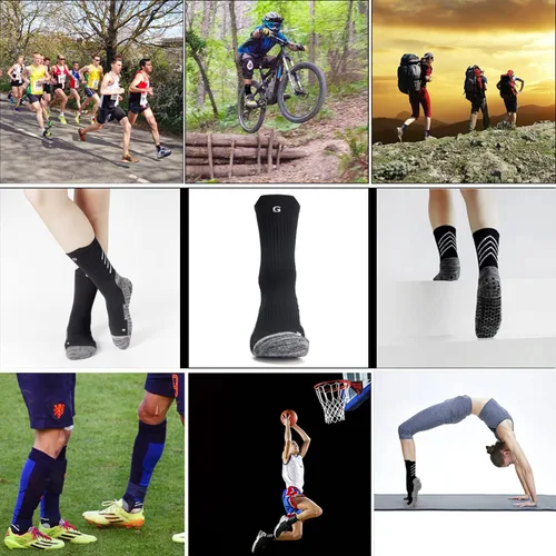 Miniatura 6 de Calcetines atléticos antideslizantes para hombres y mujeres, calcetines de fútbol antideslizantes para fútbol, baloncesto, yoga, gimnasio