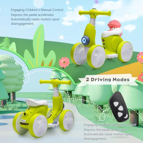 Miniatura 3 de JoyRydz Bicicleta de Equilibrio Eléctrica de 6V para Bebés con Máquina de Burbujas, Bicicleta de Equilibrio para Niños de 4 en 1 con Control Remoto