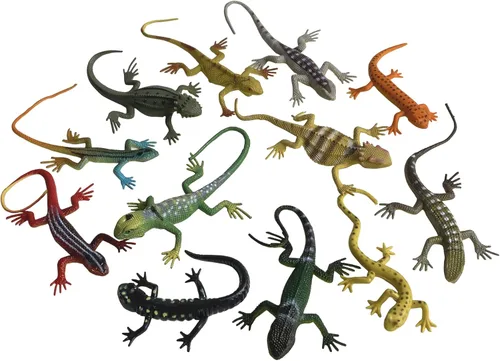 Juguetes de lagarto de plástico, modelo artificial, reptil, figuras de animales de lagarto de goma realistas para decoración de fiesta de Halloween,
