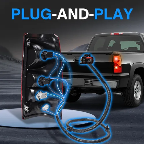 Miniatura 4 de Kit de arnés de cableado directo para luz trasera del lado del pasajero derecho Compatible con Chevy Silverado 1500 1500HD 2500HD 3500 2003-2007
