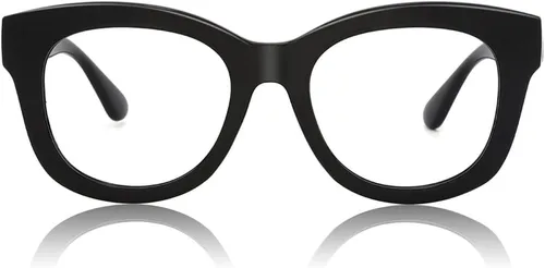 Miniatura 10 de JiSoo Gafas de lectura de gran tamaño para mujeres y hombres, elegantes lentes de diseño para mujeres con marco grande