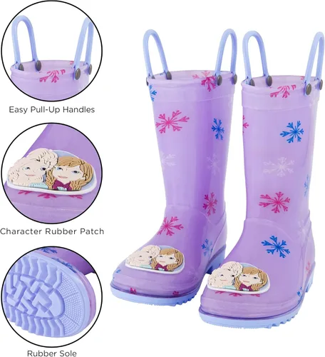 Miniatura 3 de Disney Botas de lluvia para niñas Frozen con forro suave extraíble para nieve