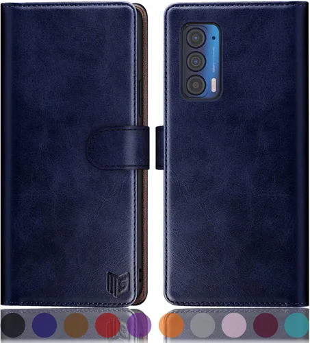 Miniatura 15 de SUANPOT Funda tipo cartera para Motorola Moto Edge 5G UW/Edge 2021 con bloqueo RFID, soporte para tarjetas de crédito, funda de piel sintética