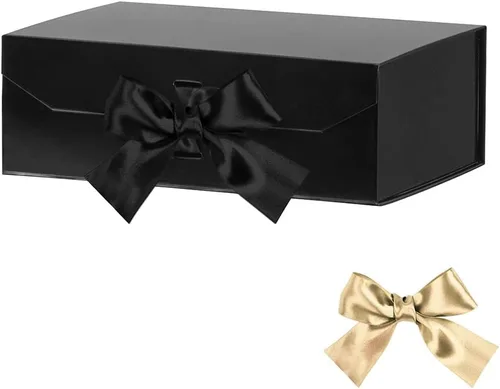 Miniatura 27 de GoooodGift Caja de regalo grande blanca de 13 x 11 x 5.3 pulgadas, caja de regalo con tapa cierre magnético, Navidad, cajas de regalo plegables