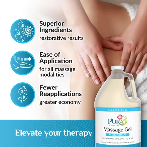 Miniatura 4 de Arnica Therapy Gel de masaje de 1 galón, extracto de árnica, profesional, terapia de masaje, tejido profundo, sin perfume, hipoalergénico
