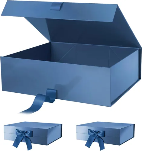 Miniatura 35 de PACKHOME 17 x 14.5 x 5.5 pulgadas, 3 cajas de regalo extra grandes con tapas, cajas de cierre magnético para ropa y regalos grandes