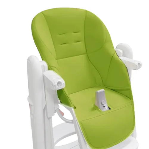 Miniatura 17 de LAFANDE Fundas para silla alta para bebé, cojín para silla de comedor de bebé, funda de piel sintética con acolchado para silla de comedor Peg Blanco