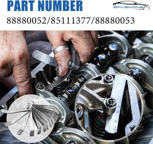 Miniatura 2 de Juego de 15 herramientas de calibrador de 0.008 in a 0.165 in compatible con motores Volvo D12 D13 D16 apto para Mack MP7 MP8 MP10 Reemplazar