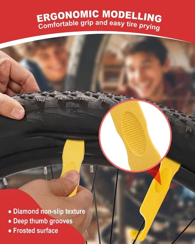 Miniatura 4 de Bike Tire Repair Kit, Bicycle Inner Tube Puncture Patch Kits with 20 PCS Vulcanizing Patches, User Manual, Metal Rasp and Tire Lever, Bike Patch Kit