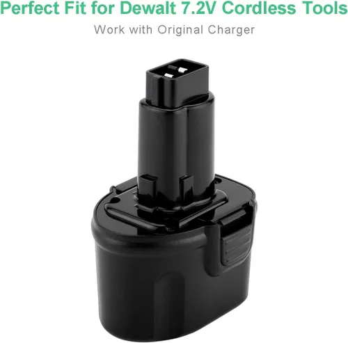 Miniatura 6 de Shentec - Batería compatible con Dewalt DW9057, DE9057, DE9085, DW920K, DW920K2, DW925K, DW925K2, DW968K, 7,2 V, Ni-MH (3000 mAh, 7,2 V)