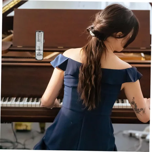 Miniatura 6 de MILISTEN Metrónomo mecánico universal mini metrónomo para guitarra de piano (caoba)