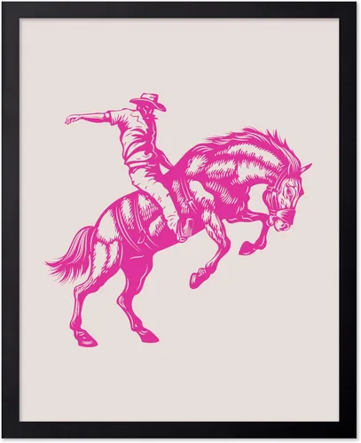 Miniatura 91 de Poster Master Póster de Rodeo marrón – Estampado retro de vaquero sobre caballo – Arte de vaquero – Arte occidental – Arte del salvaje oeste