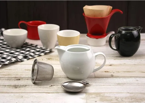 Miniatura 5 de ZERO JAPAN - Tetera redonda de 15 oz (450 cc) con tapa SLS e infusor de tomate