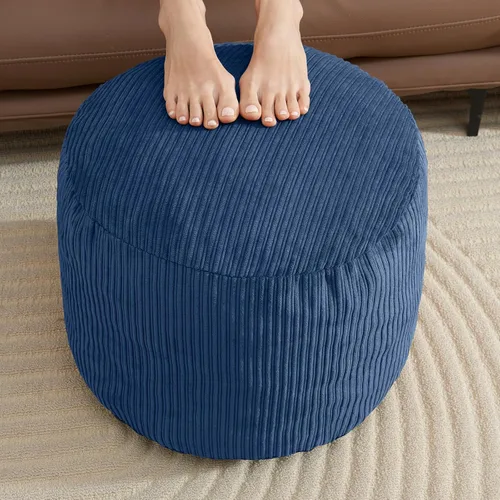 Miniatura 20 de WSOFRLAC Puf Otomano Reposapiés con Espuma Otomana Pequeña para Sala de Estar Otomanas Puf de Pana 26x18 pulgadas Pufs de Piso Reposapiés para Silla