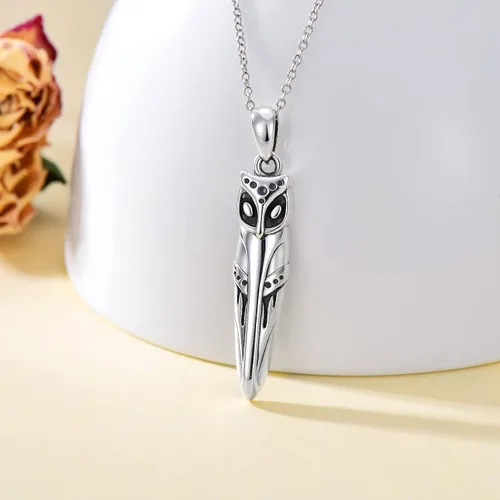 Miniatura 2 de ONEFINITY Owl Necklace 925 Sterling Silver Owl Pendant Oxidized Vintage Owl Jewelry Christmas Gifts for Women Mom Wife