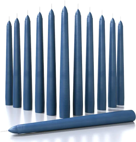 Miniatura 31 de CANDWAX Paquete de 12 velas cónicas rojas – Velas rectas sin goteo de combustión lenta sin perfume de 12 pulgadas – Ideal para mesa de comedor – Rojo