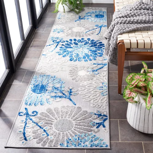 Miniatura 9 de SAFAVIEH Alfombra Lavable para Exteriores Colección Cabana - Pasillo de 2' x 10', Crema y Rojo, No Desprende Pelusa y Fácil de Limpiar, Ideal