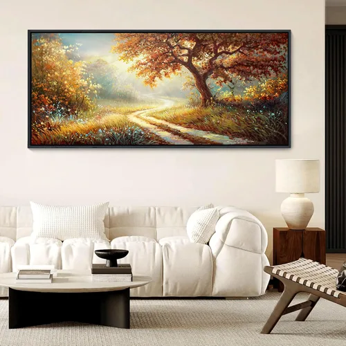 YDYSUNE Póster de Lienzo de Paisaje Extra Grande Arte de Pared Vintage Campo Sendero Escenario Imagen Impresa Decoración de Pared Pintura Retro Obra