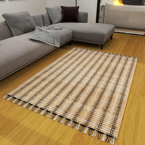 Miniatura 26 de Eco Crave Alfombra de pasillo de yute de 2,6 x 8 pies – Alfombra de diseño geométrico 100% natural de yute trenzada a mano, alfombra de acento