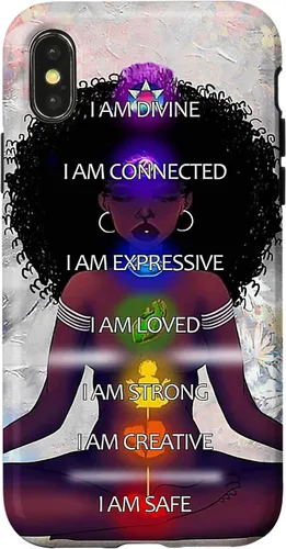 Miniatura 5 de Black Women Chakra Connected Expressive Strong Curly Hair Case for iPhone 17